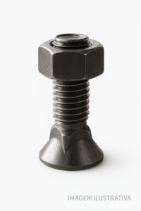 PARAFUSO ARADO C/ PORCA 1/2" X 2.1/2" - C/10UN